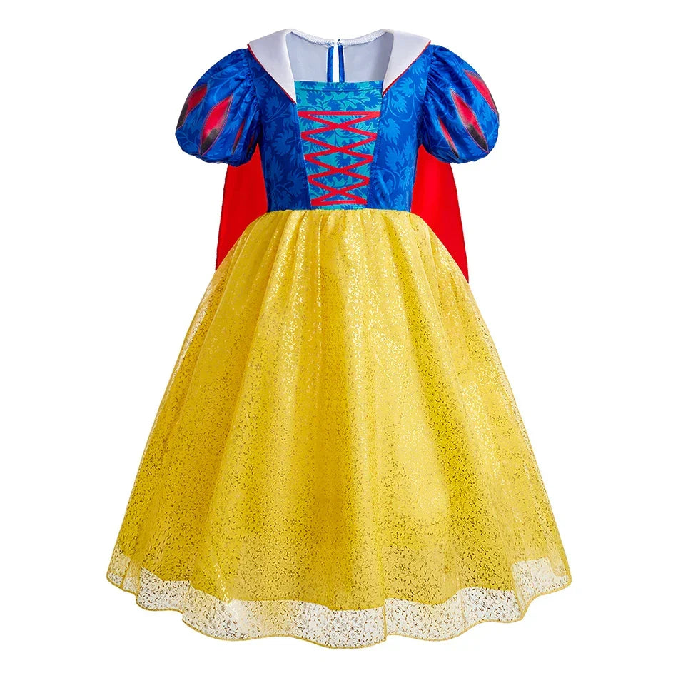 Anna Elsa Costume Children Princess Dress for Girls Kids Cosplay Snow White Christmas Carnival Party Disguise Outfit