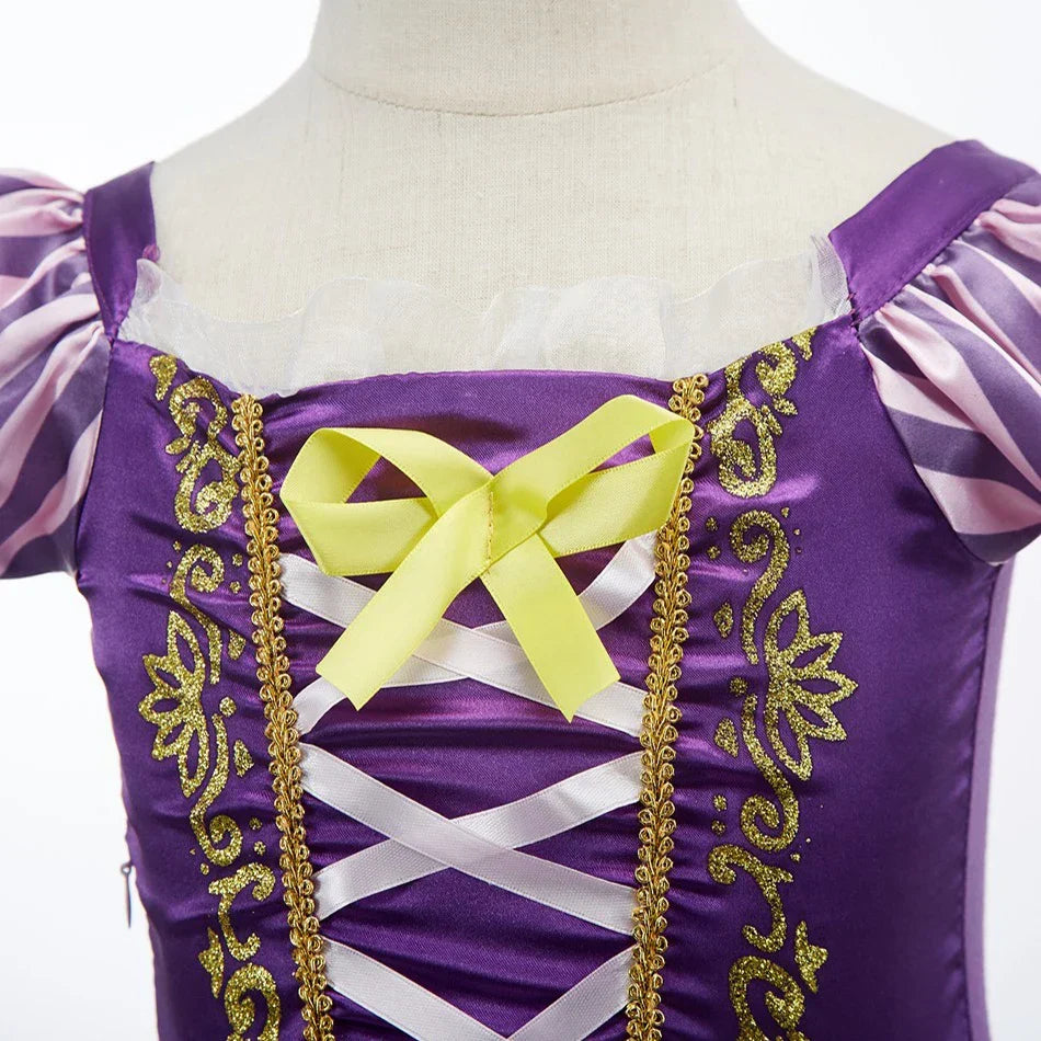 Girls Costume Children Cosplay Princess Dress Kids Halloween Birthday Pageant Party Rapunzel Dress Girl Carnival Tangled Clothes