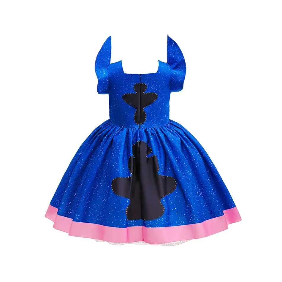 Girls Stitch Cosplay Dress Cute Cartoon Movie Style Costume for Halloween Carnival Stage Performances & Kids' Dress-Up