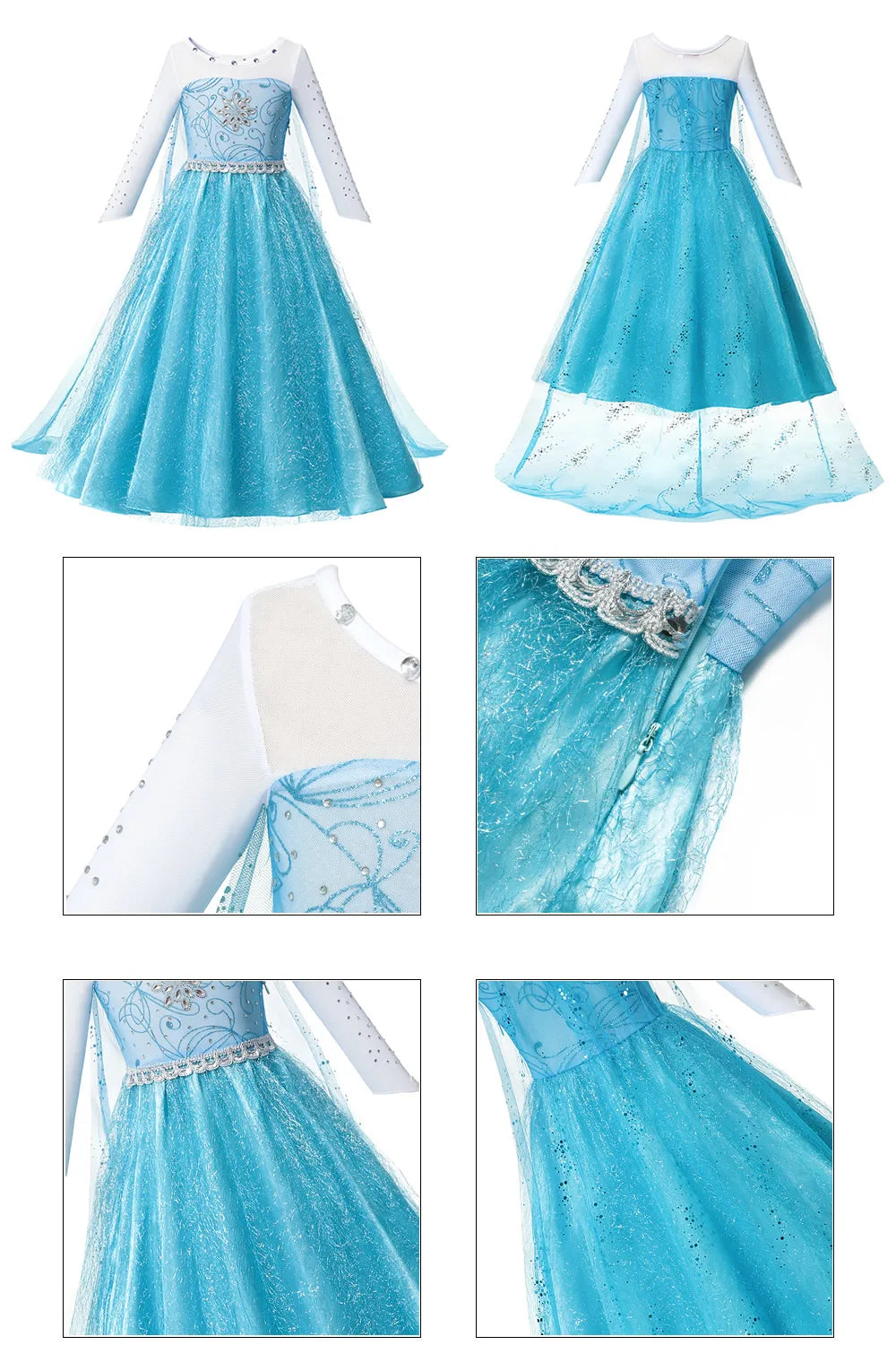 Girls Elsa Anna Dress Children Princess Carnival Dress Kids Jasmine Rapunzel Pageant Flower Disguise Cosplay Christmas Costume