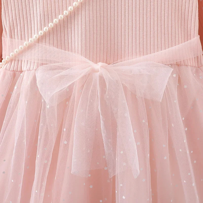 Elsa Princess Dress Baby Girls Dress Kids Dress Party Long-sleeved For Children Frozen Formal Evening Dress 3-8Y