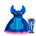 Baby Movie Stitch Role Playing Costume Sets Cartoon Cute Princess Dress Stage Performance Purim Carnival Kids Dress