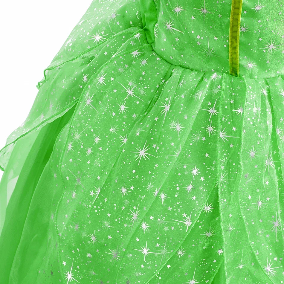 Kids Belle Costume Girl Halloween Princess Cosplay Party Dress Children Rapunzel Cinderella Anna Elsa Encanto Birthday Clothes