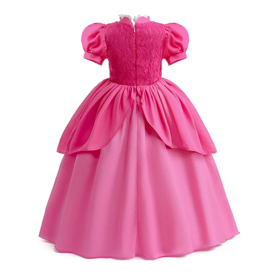 Girls Little Mermaid Aurora Costume Children Ariel Sleeping Beauty Dress Kids Peach Wedding Pink Fantasy Princess Disguise