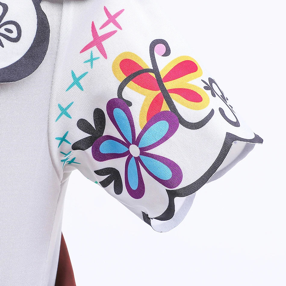 Girls Princess Costume Children Encanto Halloween Swing Flared Clothes Kids Printed Mirabel Cartoon Fantasy Cosplay Dress 3-12Y