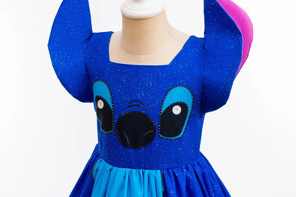 Baby Movie Stitch Role Playing Costume Sets Cartoon Cute Princess Dress Stage Performance Purim Carnival Kids Dress