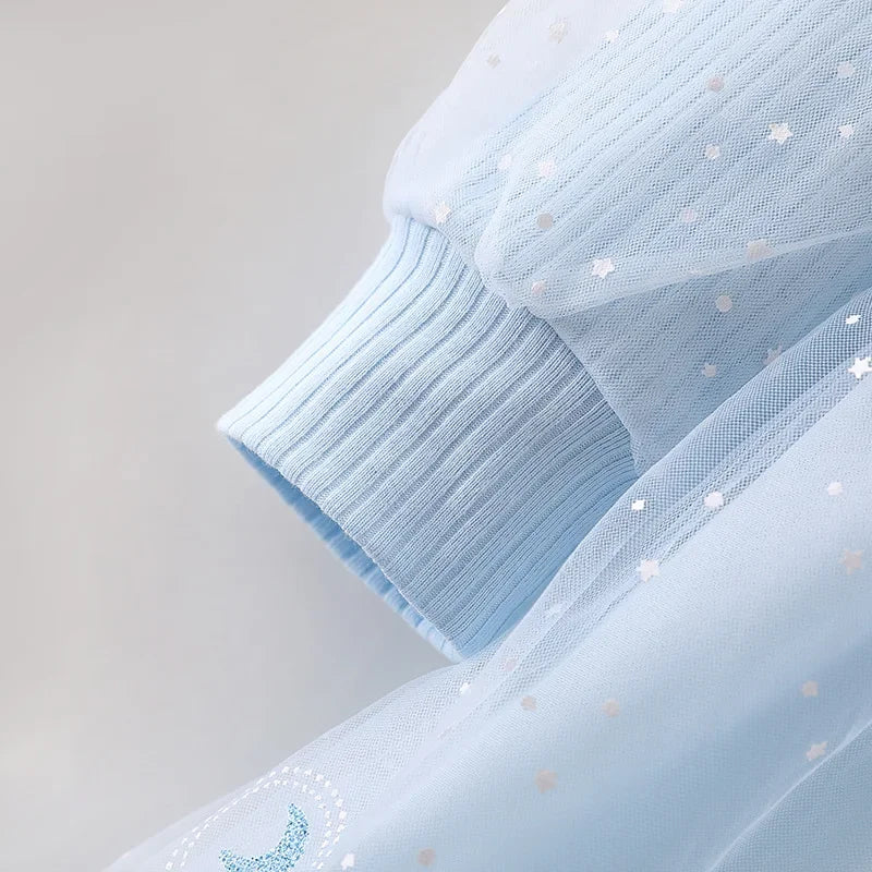 Elsa Princess Dress Baby Girls Dress Kids Dress Party Long-sleeved For Children Frozen Formal Evening Dress 3-8Y