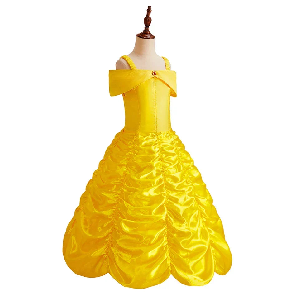 Girl Anna Elsa Dress Kids Halloween Cosplay Costume Children Princess Dresses Carnival Birthday Elegant Party Clothes 3-10 Years