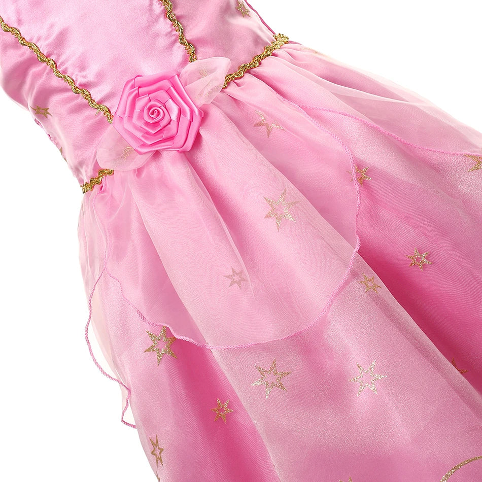 Children's Princess Dress Girls Sleeping Beauty Aurora Princess Party Dress up Halloween Costume Kids Clothing Birthday Gift