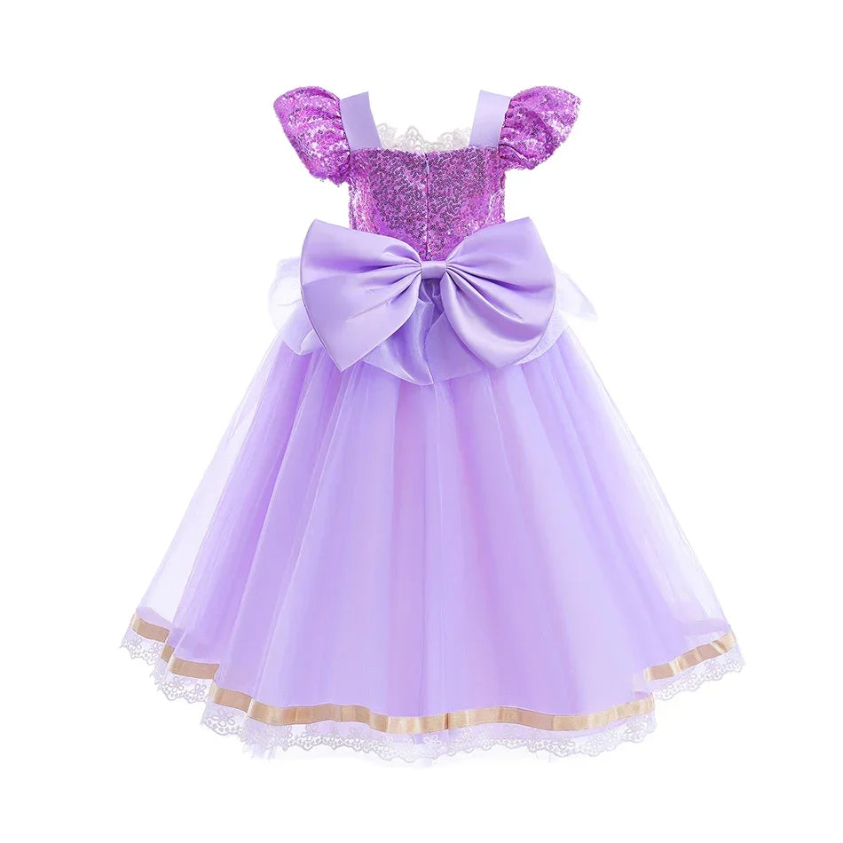 Anna Elsa Costume Children Princess Dress for Girls Kids Cosplay Snow White Christmas Carnival Party Disguise Outfit