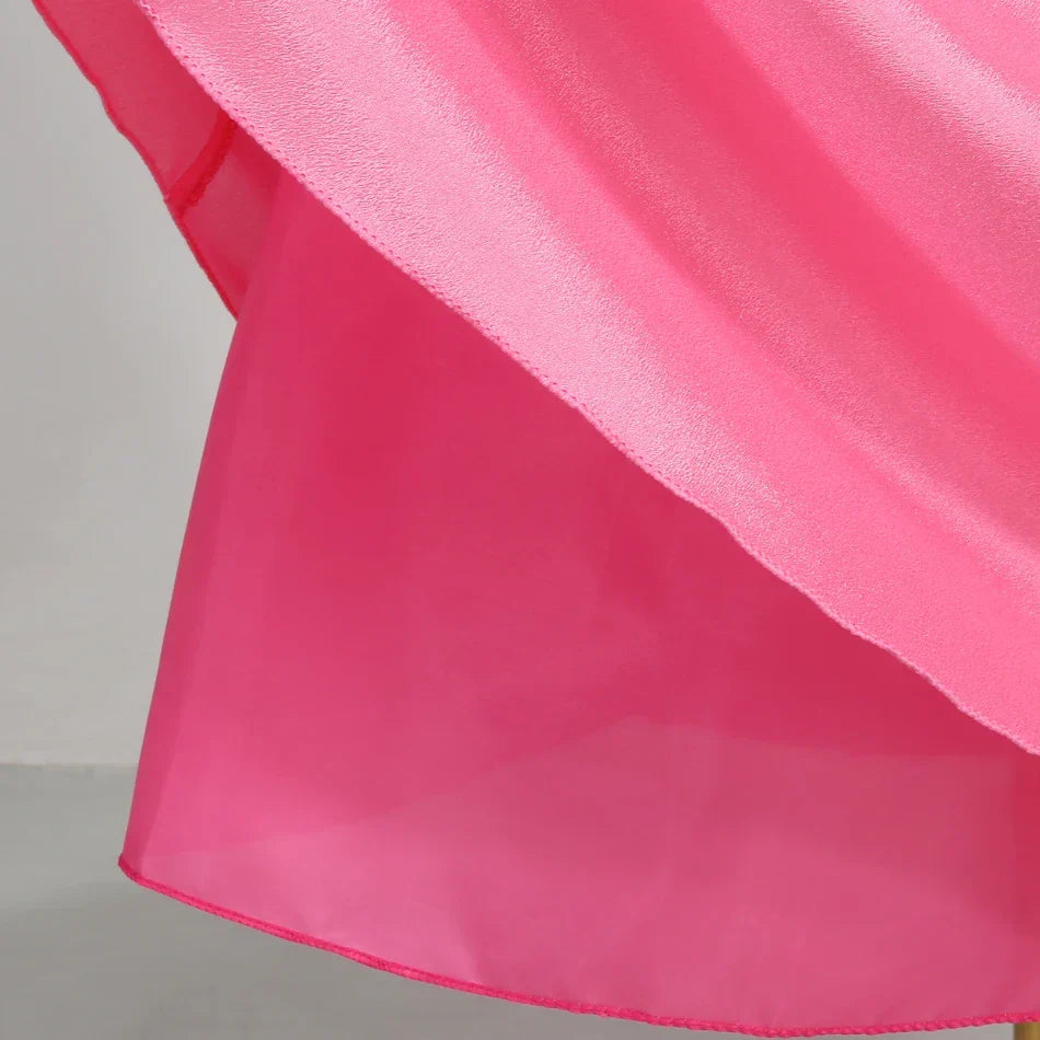 Peach Dresses For Girls Princess Costume Clothes Party Cosplay Halloween Carnival Birthday Dress Kids Vestidos