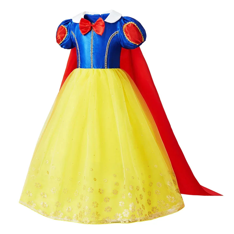 Girl Anna Elsa Dress Kids Halloween Cosplay Costume Children Princess Dresses Carnival Birthday Elegant Party Clothes 3-10 Years