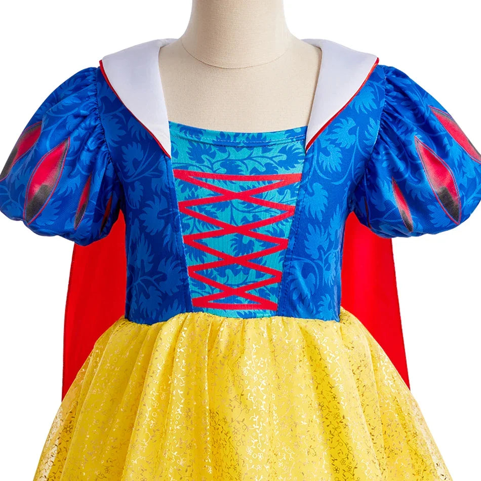 Anna Elsa Costume Children Princess Dress for Girls Kids Cosplay Snow White Christmas Carnival Party Disguise Outfit