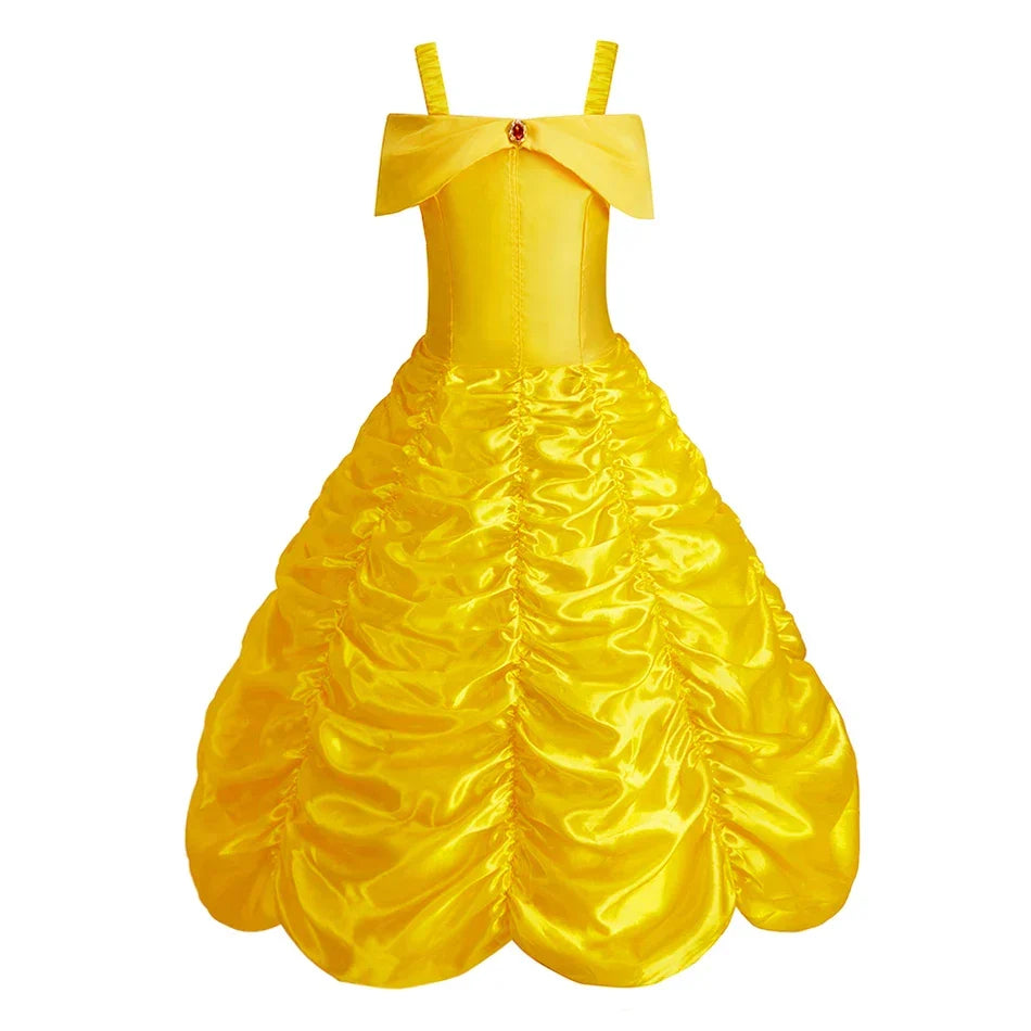 Girl Anna Elsa Dress Kids Halloween Cosplay Costume Children Princess Dresses Carnival Birthday Elegant Party Clothes 3-10 Years