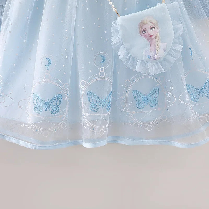 Elsa Princess Dress Baby Girls Dress Kids Dress Party Long-sleeved For Children Frozen Formal Evening Dress 3-8Y