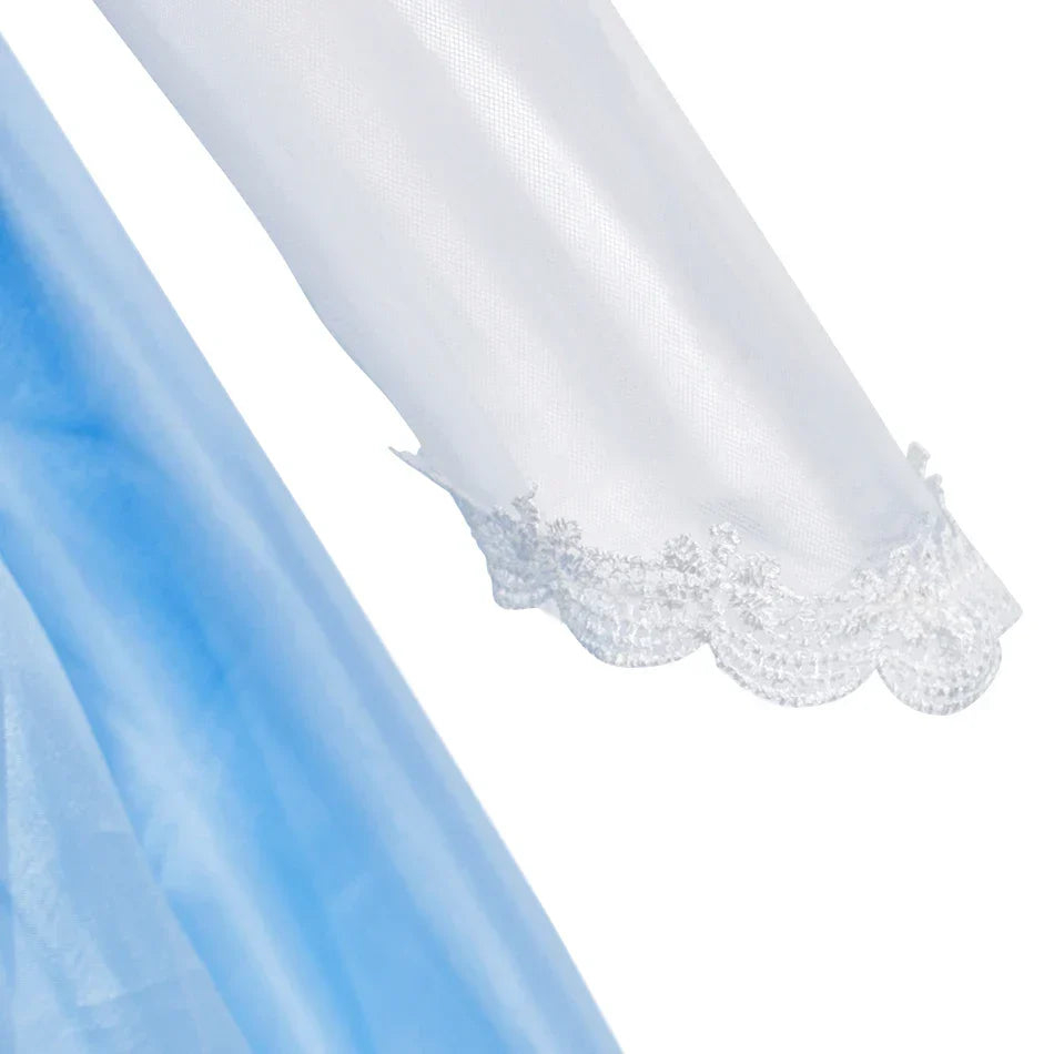 Girl Anna Elsa Dress Kids Halloween Cosplay Costume Children Princess Dresses Carnival Birthday Elegant Party Clothes 3-10 Years