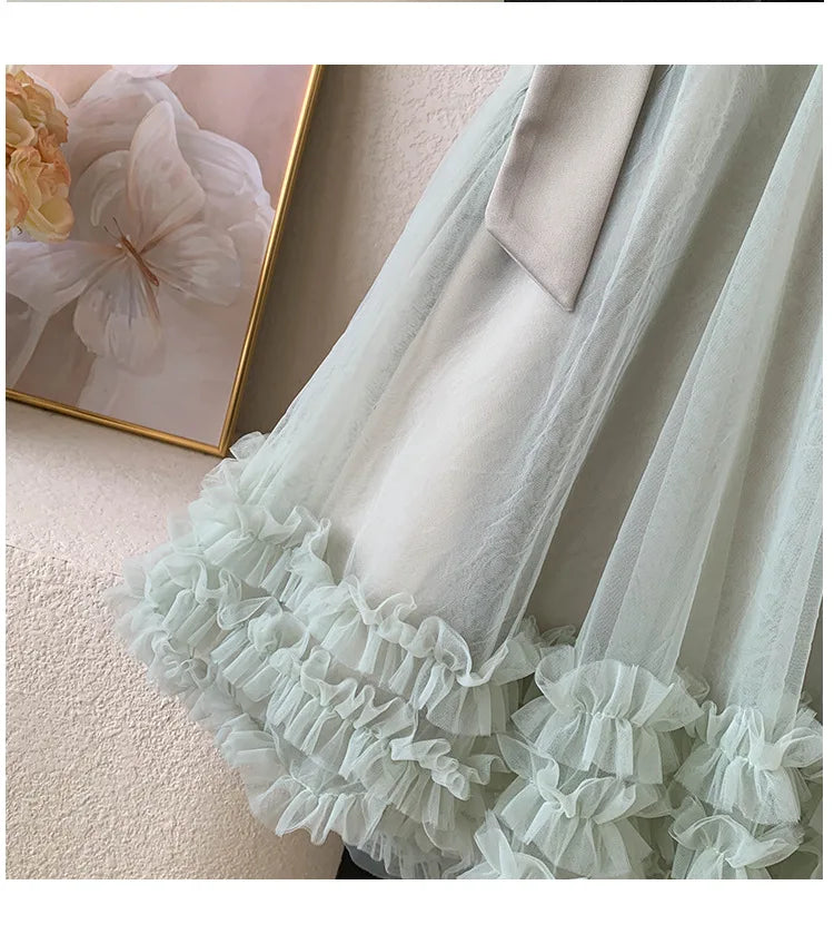 2024 Summer Korean  Girls New Sleeveless Bow Solid Color Sweet and Gentle Princess Dress Childrens Trend