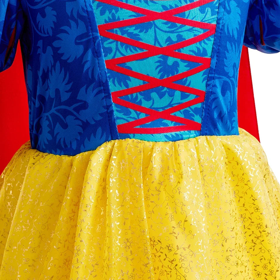 Anna Elsa Costume Children Princess Dress for Girls Kids Cosplay Snow White Christmas Carnival Party Disguise Outfit