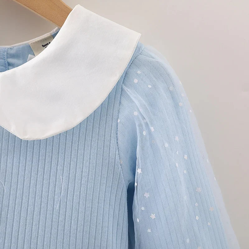 Elsa Princess Dress Baby Girls Dress Kids Dress Party Long-sleeved For Children Frozen Formal Evening Dress 3-8Y
