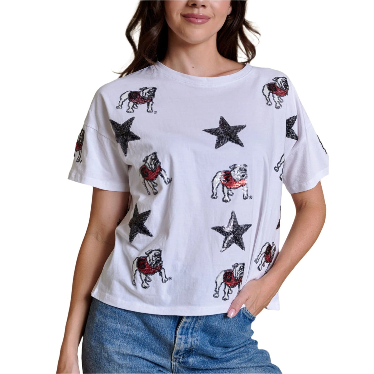 Women's The All Over Sequin Boxy Tee
