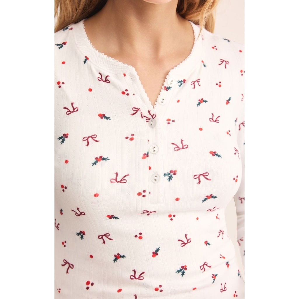 Women's Holly Long Sleeve Pointelle Top